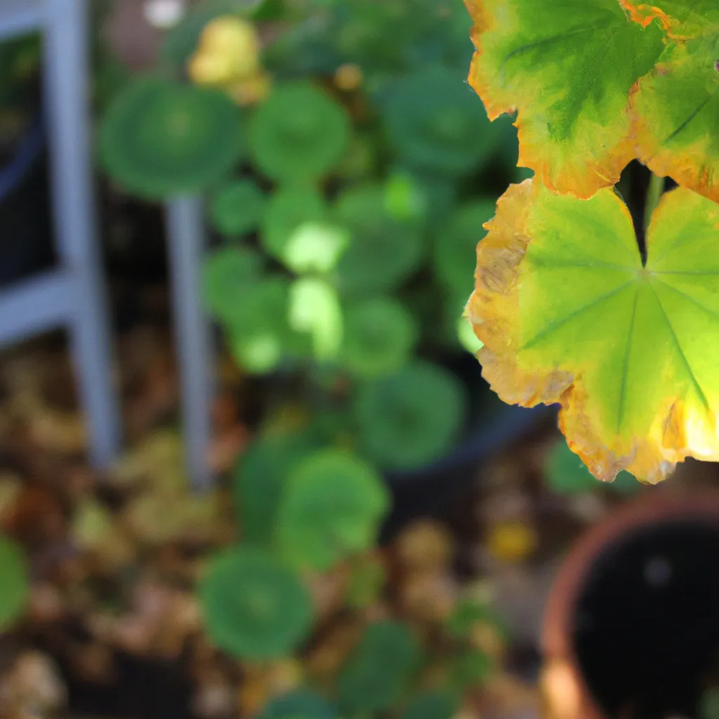 Dlaczego liście geranium żółkną?